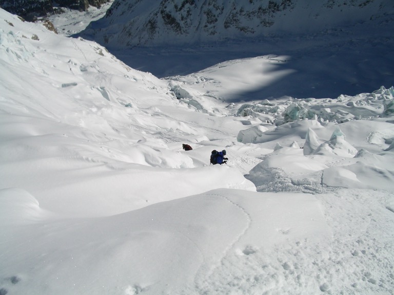 Vallee Blanche skiing 1